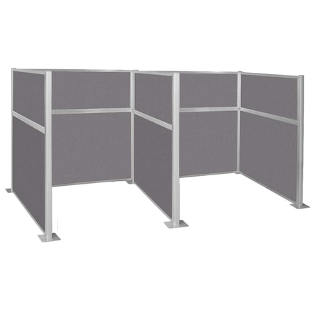 Versare Pre-Configured Hush Panel Cubicle 6' x 6' Slate Fabric 1859343